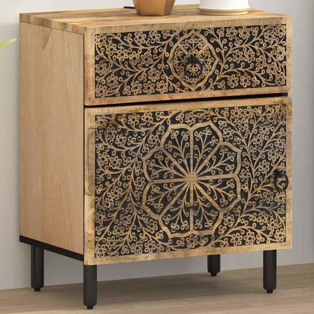 vidaXL Table de chevet 50x33x60 cm Bois de manguier massif