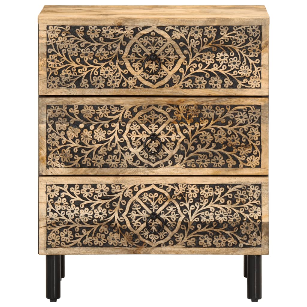 vidaXL Nachttisch 50x33x60 cm Massivholz Mango