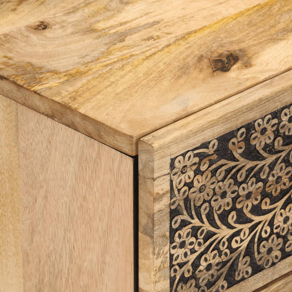 vidaXL Nachttisch 50x33x60 cm Massivholz Mango