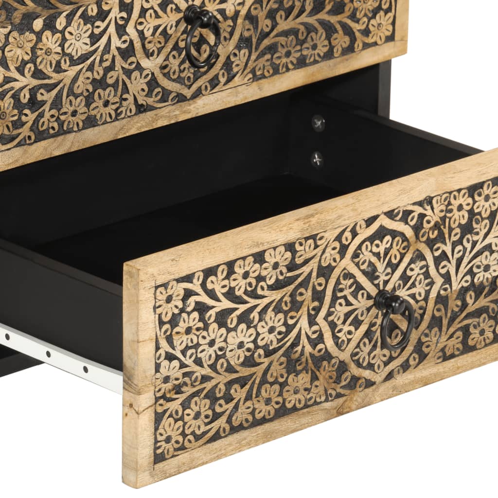 vidaXL Nachttisch 50x33x60 cm Massivholz Mango