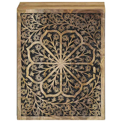 vidaXL Bad-Wandschrank 38x33x48 cm Massivholz Mango