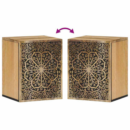 vidaXL Bad-Wandschrank 38x33x48 cm Massivholz Mango