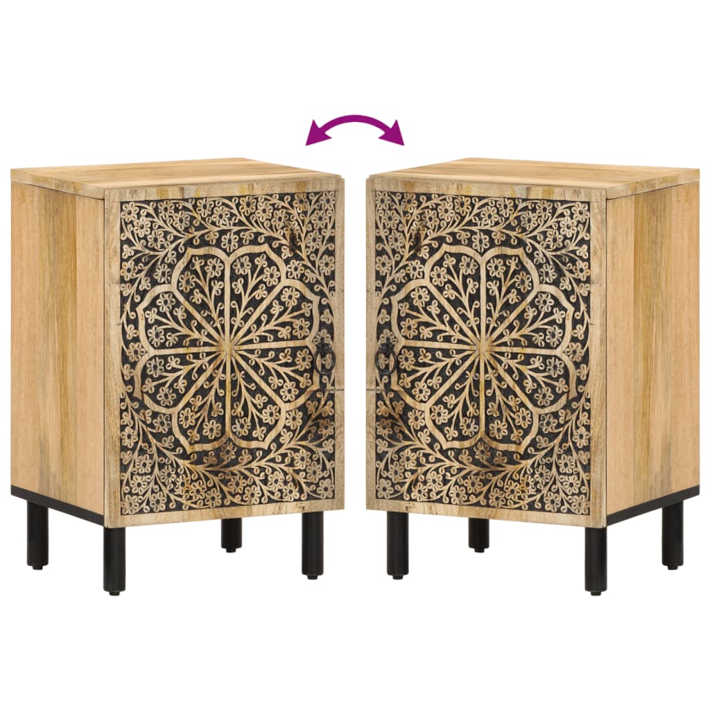 vidaXL Badschrank 38x33x58 cm Massivholz Mango