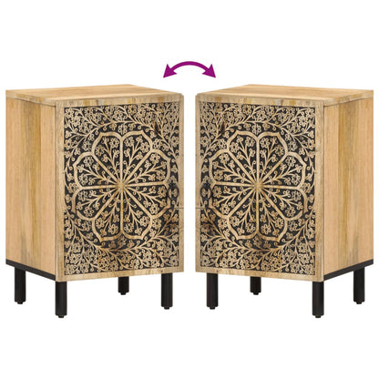 vidaXL Badschrank 38x33x58 cm Massivholz Mango