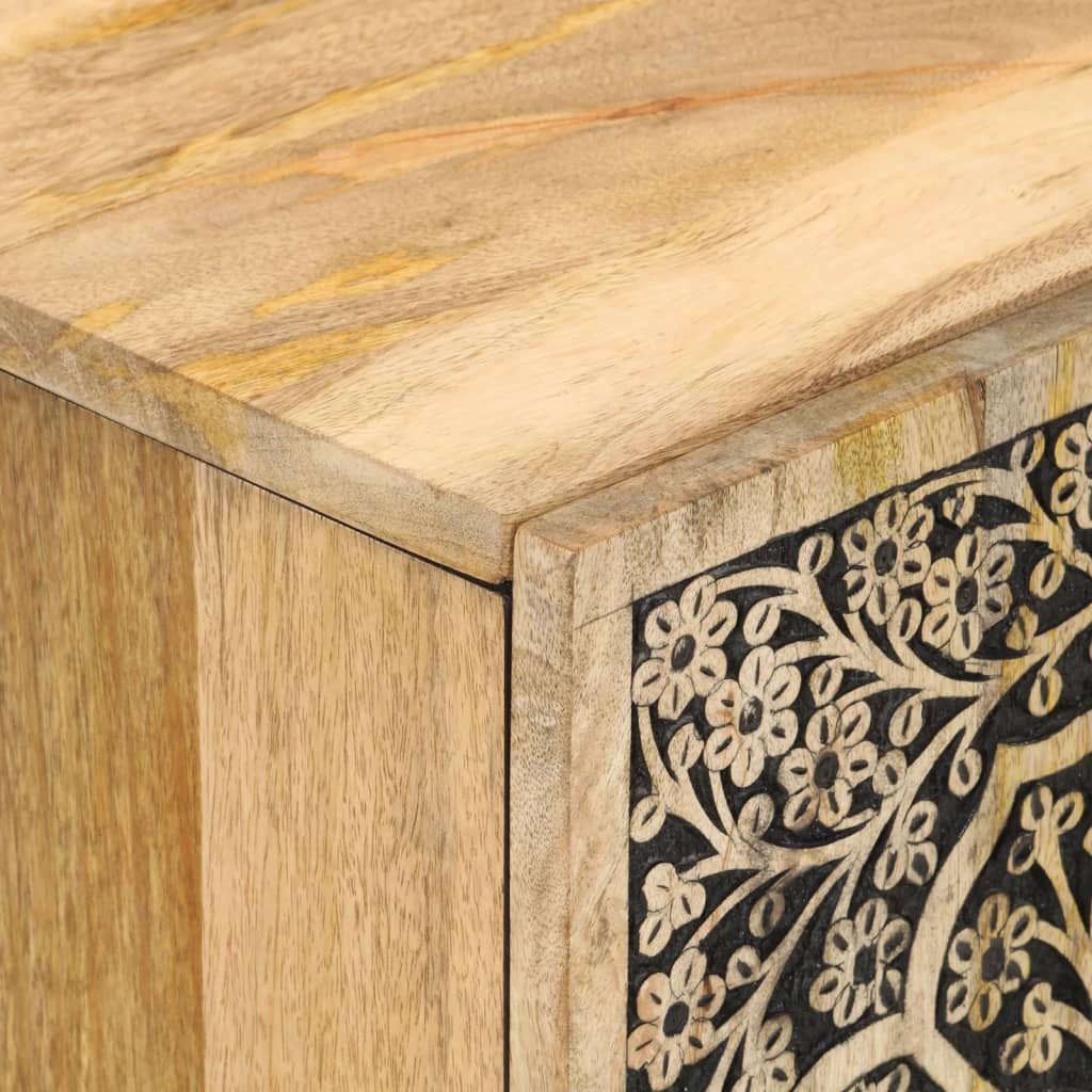 vidaXL Badschrank 38x33x58 cm Massivholz Mango