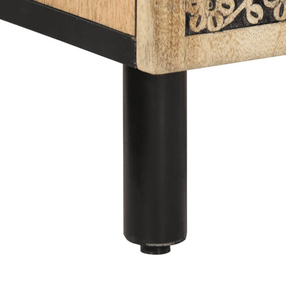 vidaXL Badschrank 38x33x58 cm Massivholz Mango