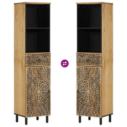 vidaXL Badschrank 38x33x160 cm Massivholz Mango