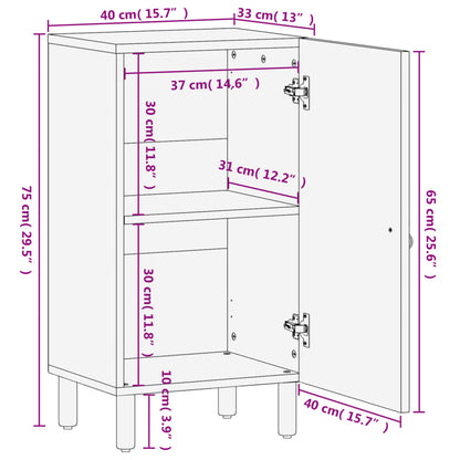 vidaXL Beistellschrank 40x33x75 cm Massivholz Mango