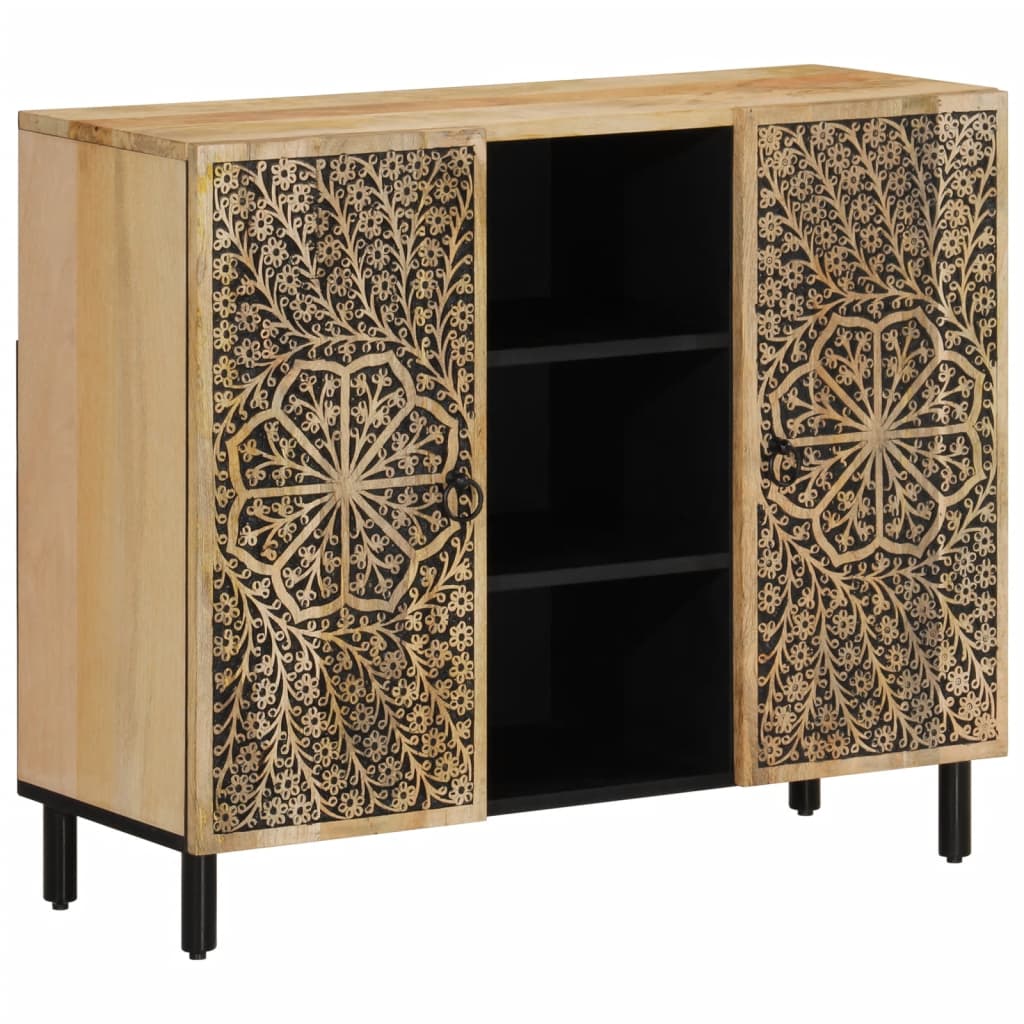 vidaXL Buffet 90x33x75 cm Bois de manguier massif