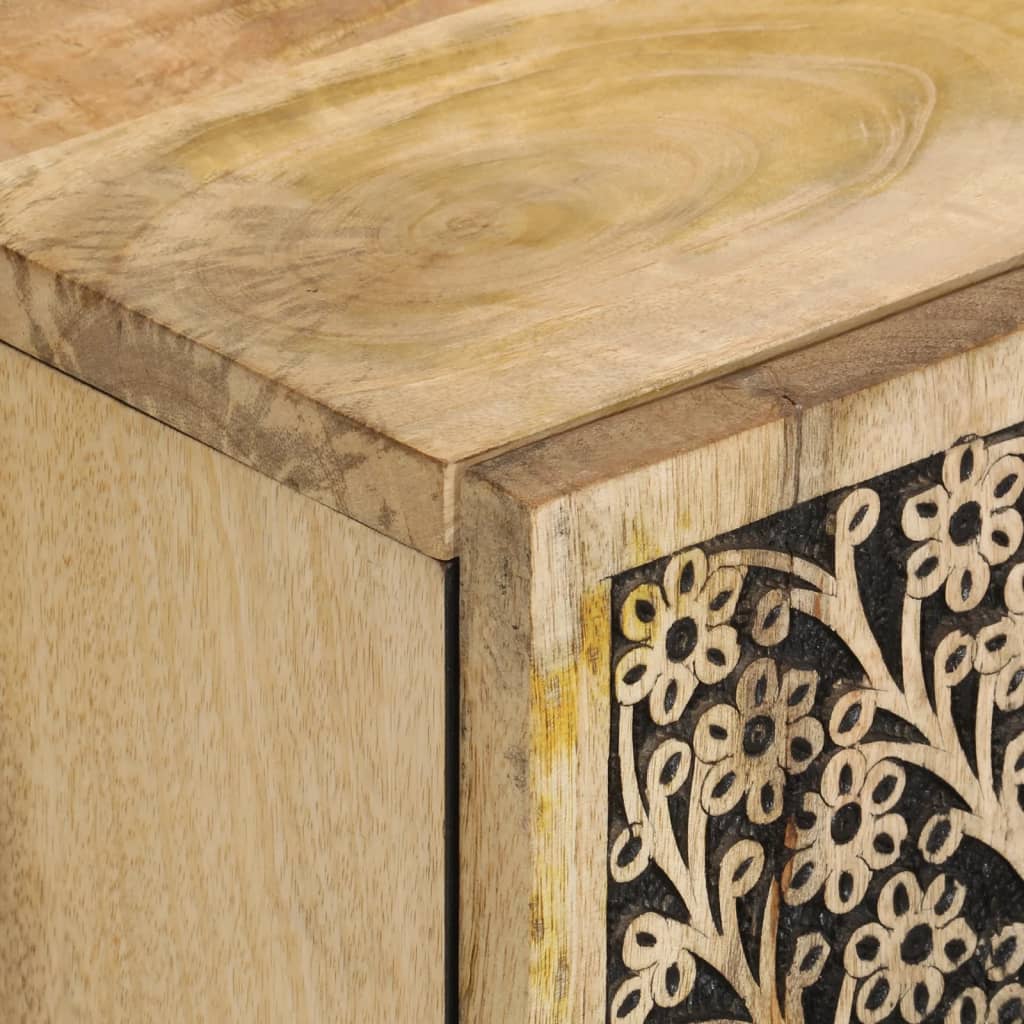 vidaXL Buffet 90x33x75 cm Bois de manguier massif