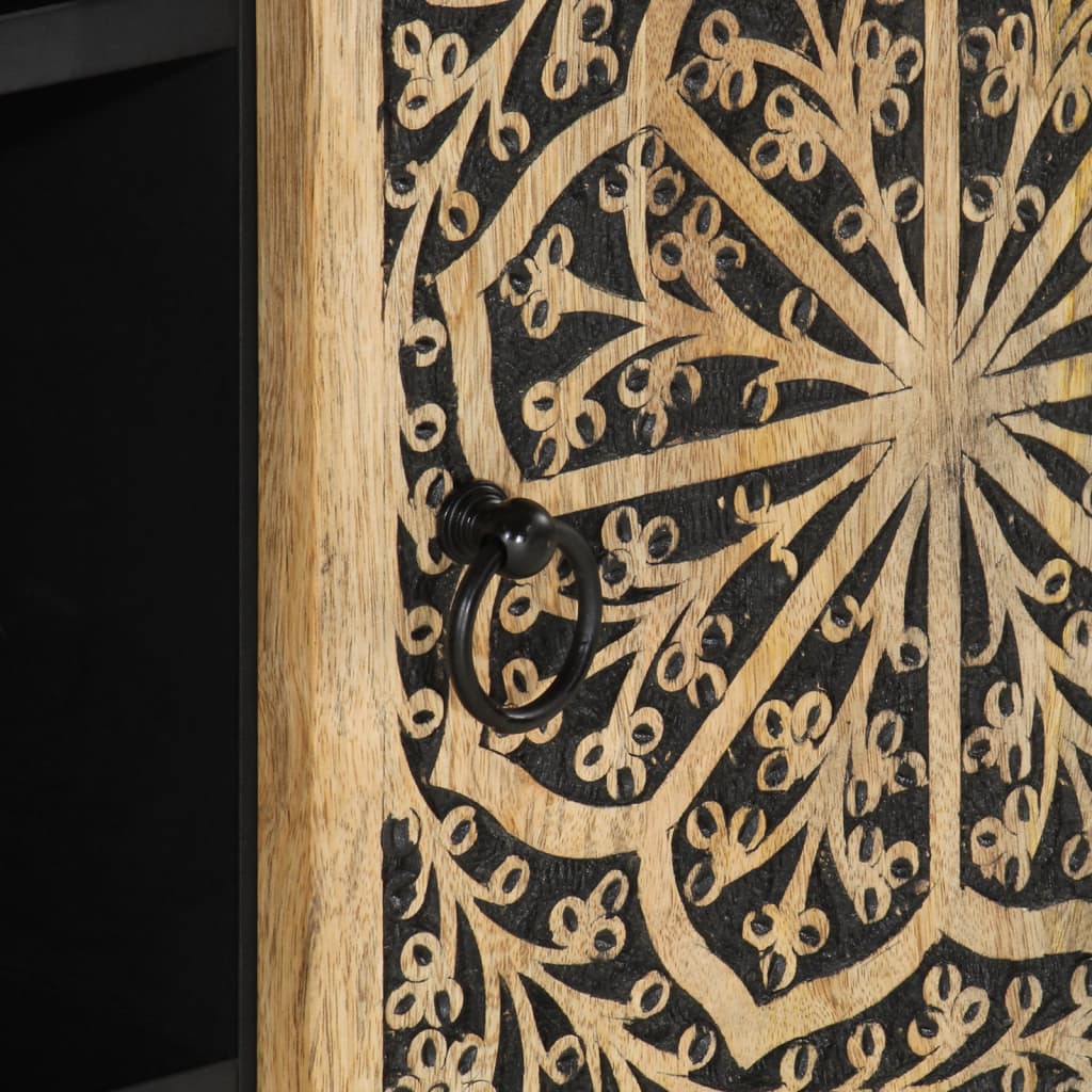 vidaXL Buffet 90x33x75 cm Bois de manguier massif