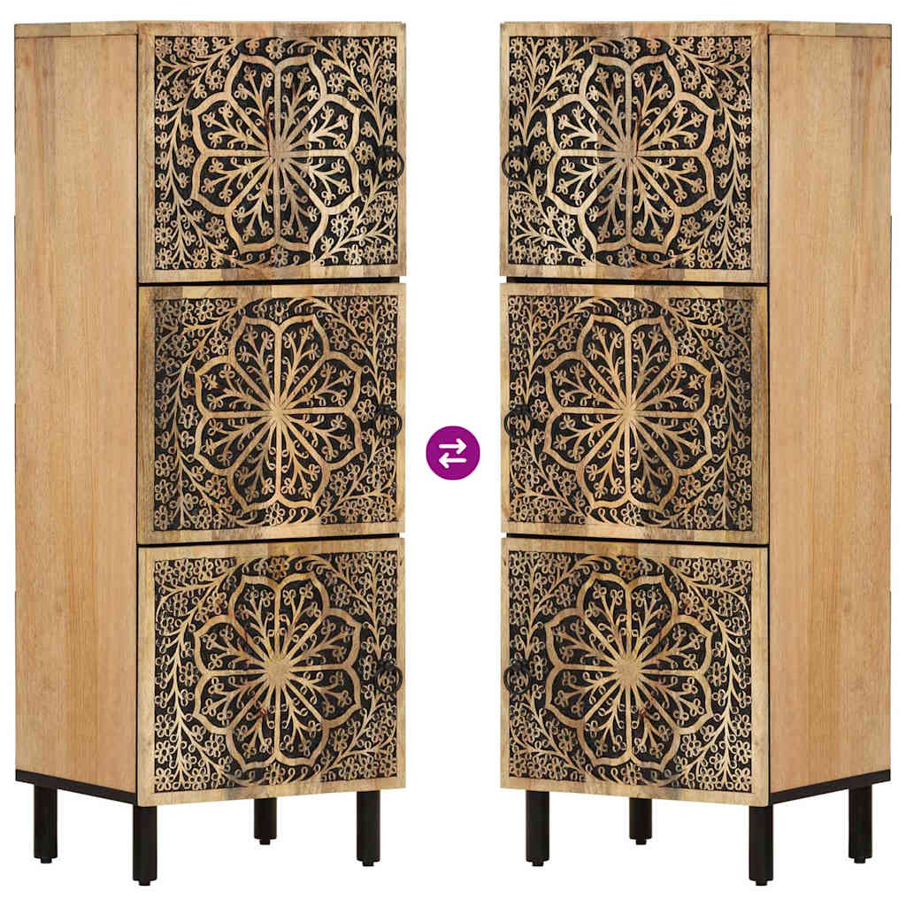 vidaXL Meuble d'appoint 40x33x110 cm Bois de manguier massif