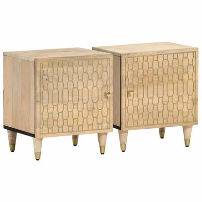 vidaXL Nachttische 2 Stk. 40x33x46 cm Massivholz Mango
