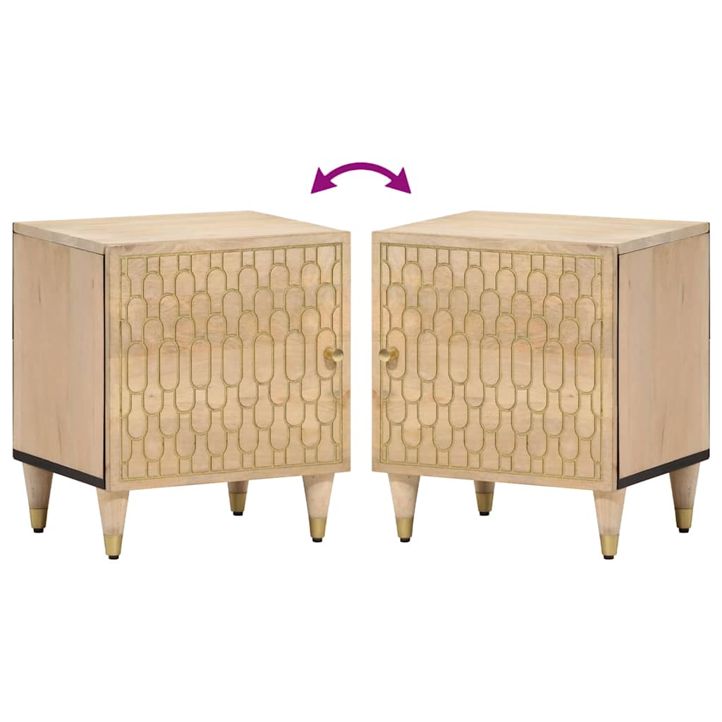 vidaXL Nachttische 2 Stk. 40x33x46 cm Massivholz Mango
