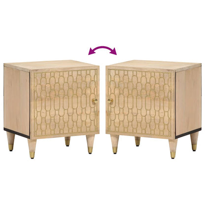 vidaXL Nachttische 2 Stk. 40x33x46 cm Massivholz Mango