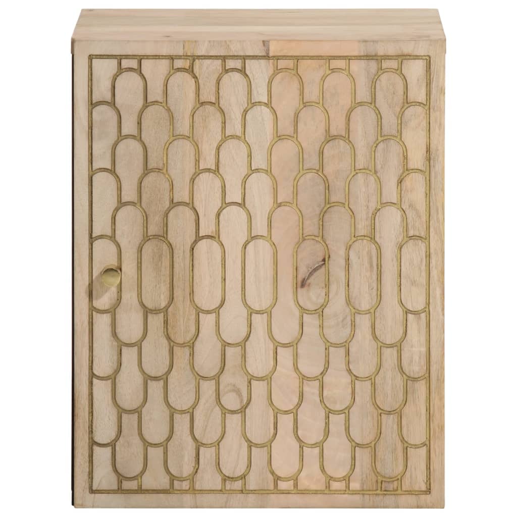 vidaXL Bad-Wandschrank 38x33x48 cm Massivholz Mango