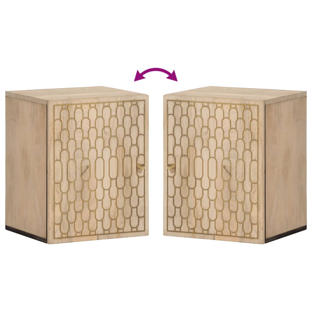 vidaXL Bad-Wandschrank 38x33x48 cm Massivholz Mango