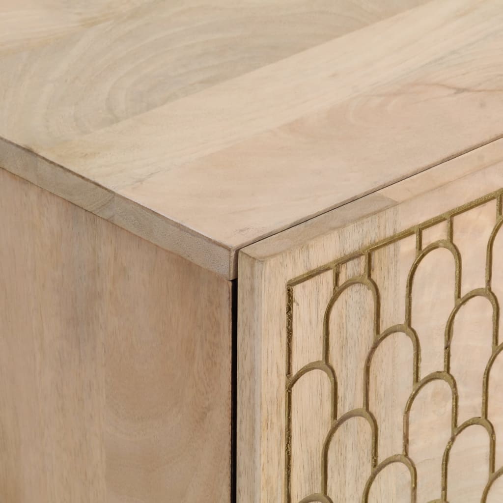 vidaXL Bad-Wandschrank 38x33x48 cm Massivholz Mango
