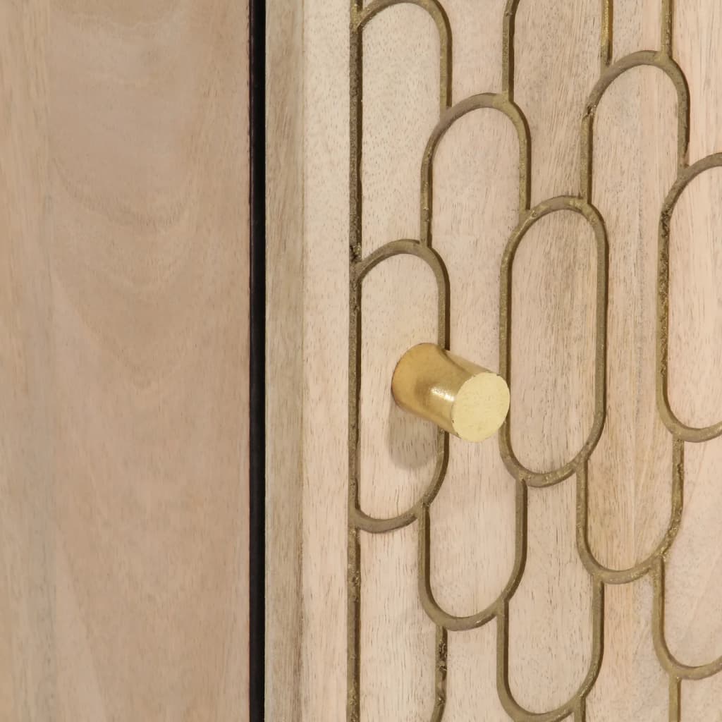 vidaXL Bad-Wandschrank 38x33x48 cm Massivholz Mango