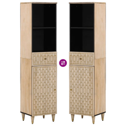 vidaXL Badschrank 38x33x160 cm Massivholz Mango