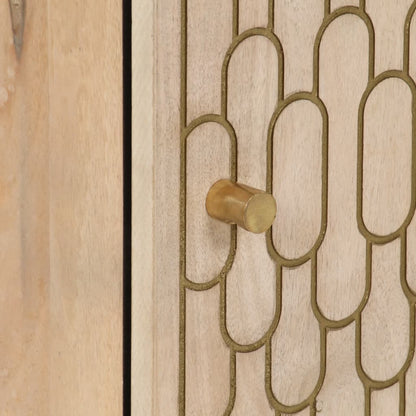 vidaXL Badschrank 38x33x160 cm Massivholz Mango