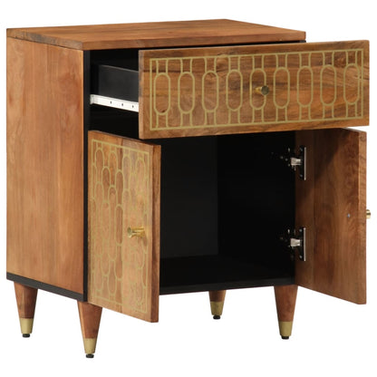 vidaXL Table de chevet 50x33x60 cm Bois de manguier massif