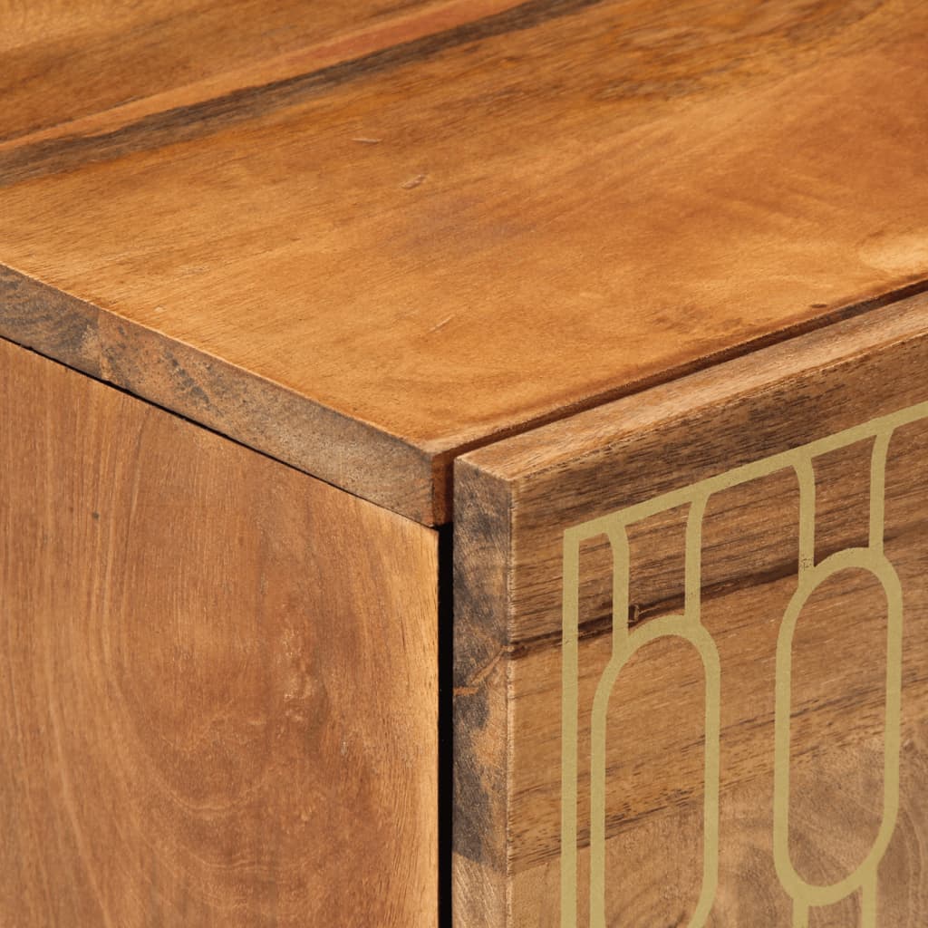 vidaXL Table de chevet 50x33x60 cm Bois de manguier massif