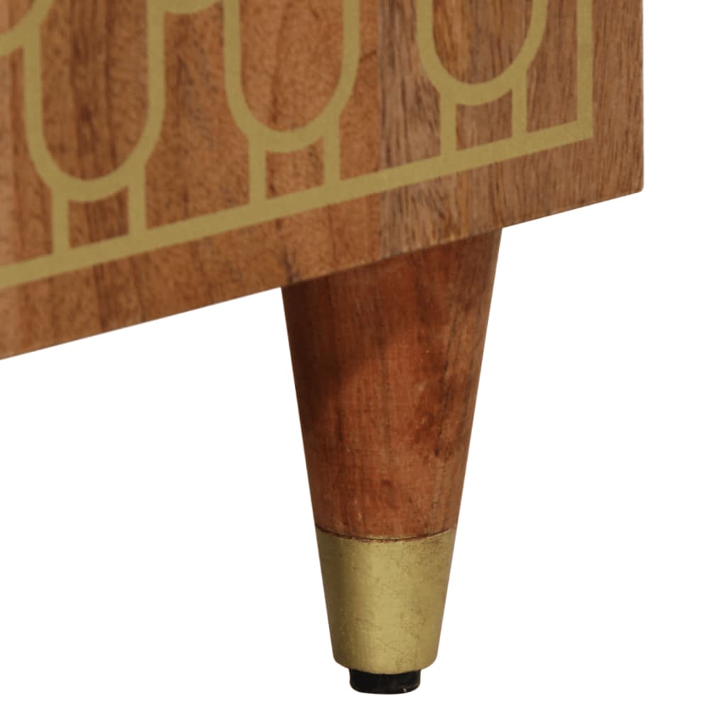 vidaXL Table de chevet 50x33x60 cm Bois de manguier massif