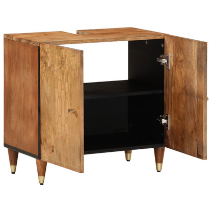 vidaXL Waschbeckenunterschrank 62x33x58 cm Massivholz Mango