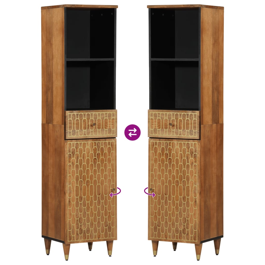 vidaXL Meuble de salle de bain 38x33x160 cm Bois de manguier massif