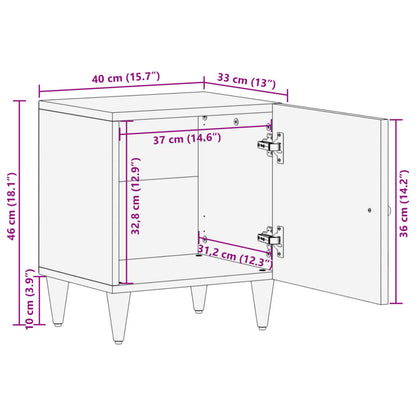 vidaXL Nachttisch 40x33x46 cm Massivholz Mango