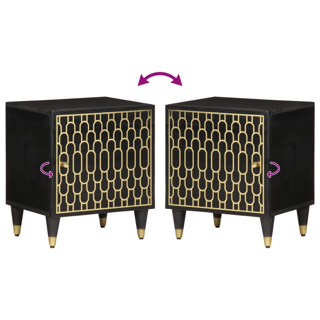 vidaXL Nachttische 2 Stk. 40x33x46 cm Massivholz Mango
