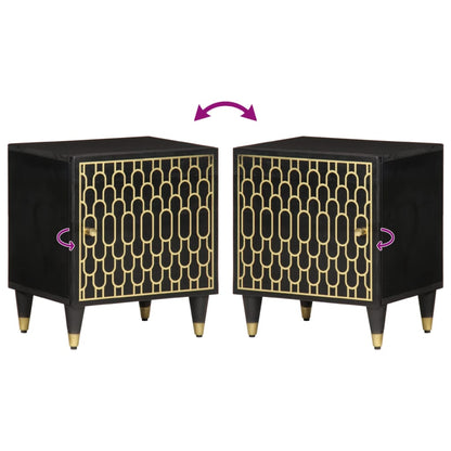 vidaXL Nachttische 2 Stk. 40x33x46 cm Massivholz Mango