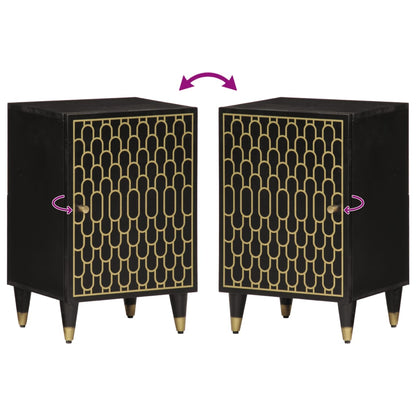 vidaXL Badschrank 38x33x58 cm Massivholz Mango
