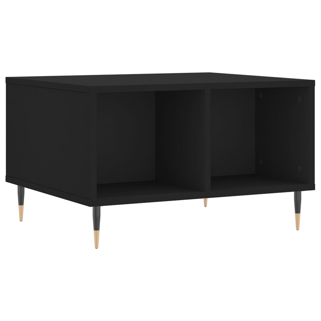 vidaXL Table basse noire 60x50x36,5 cm Aggloméré