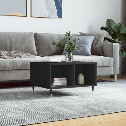 vidaXL Table basse noire 60x50x36,5 cm Aggloméré