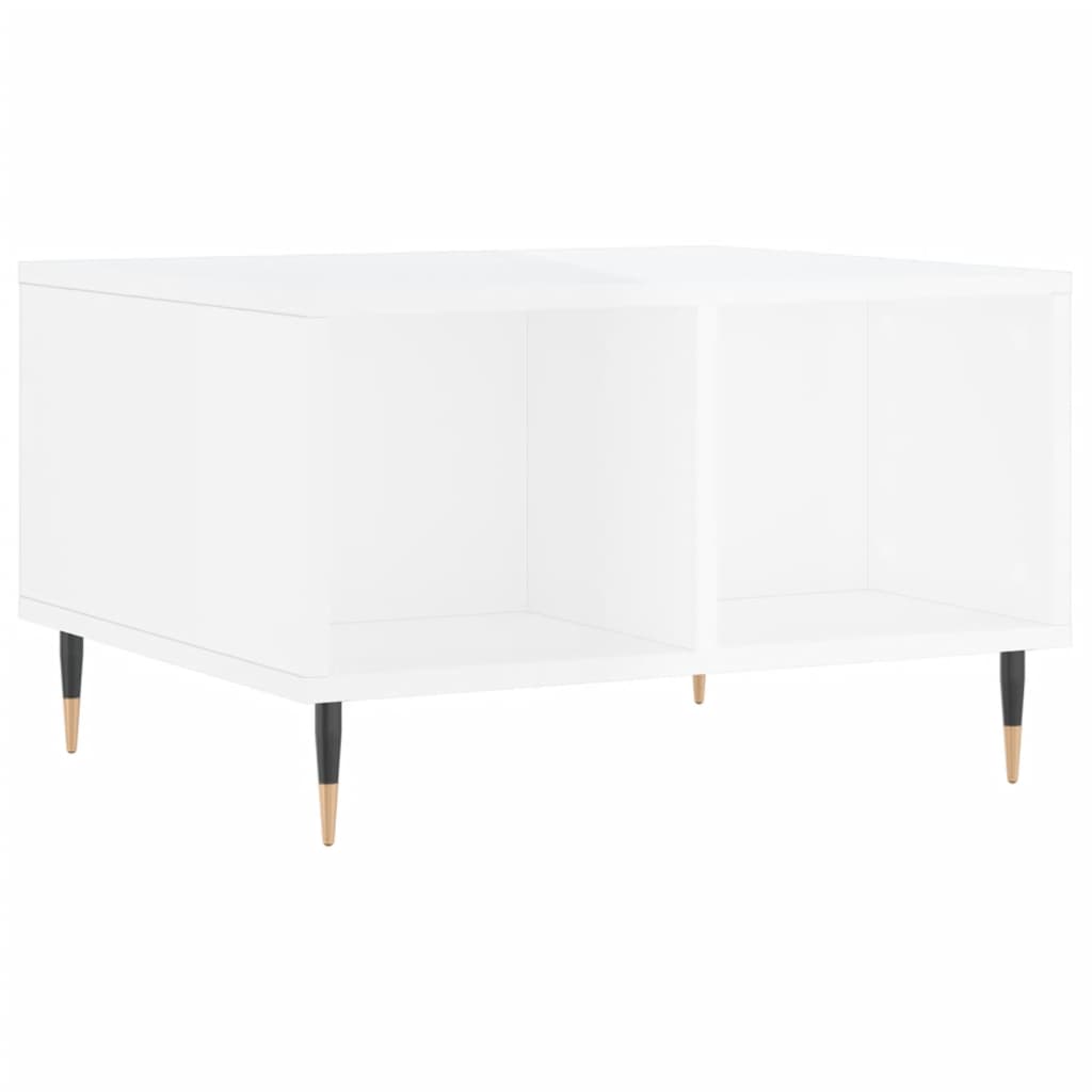 vidaXL Couchtisch Hochglanz-Weiß 60x50x36,5 cm Holzwerkstoff
