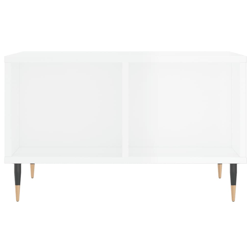 vidaXL Couchtisch Hochglanz-Weiß 60x50x36,5 cm Holzwerkstoff