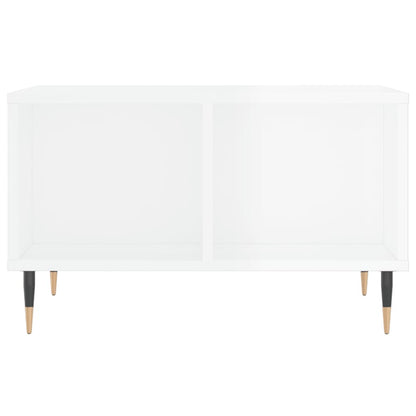 vidaXL Couchtisch Hochglanz-Weiß 60x50x36,5 cm Holzwerkstoff