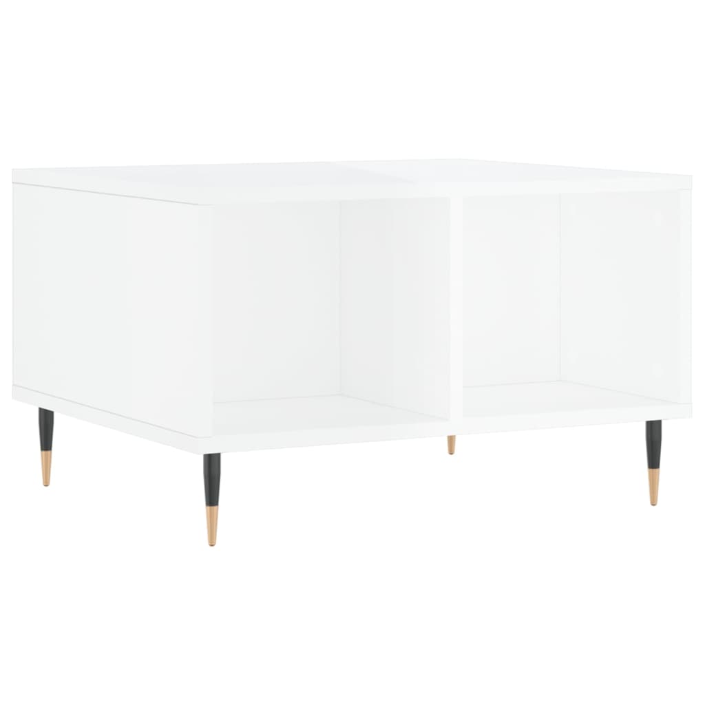 vidaXL Couchtisch Hochglanz-Weiß 60x50x36,5 cm Holzwerkstoff