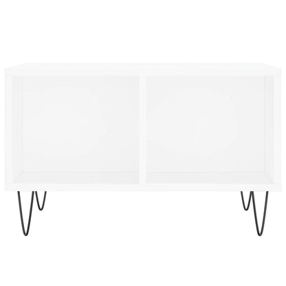 vidaXL Table basse Blanc 60x50x36,5 cm Bois d'ingénierie