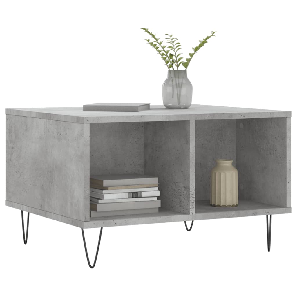 vidaXL Couchtisch Betongrau 60x50x36,5 cm Holzwerkstoff