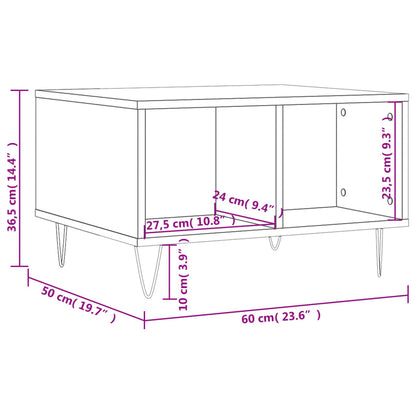 vidaXL Couchtisch Betongrau 60x50x36,5 cm Holzwerkstoff