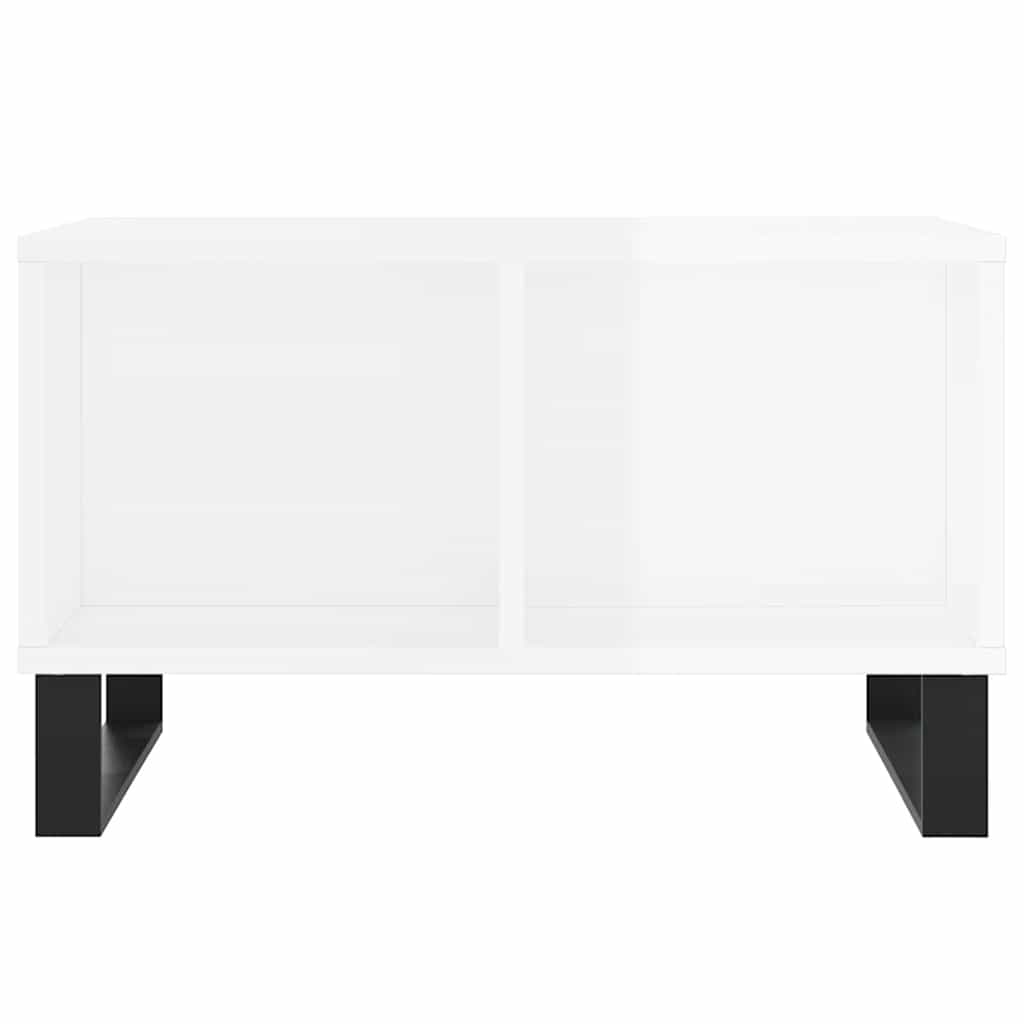 vidaXL Couchtisch Hochglanz-Weiß 60x50x36,5 cm Holzwerkstoff