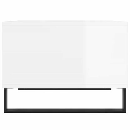 vidaXL Couchtisch Hochglanz-Weiß 60x50x36,5 cm Holzwerkstoff
