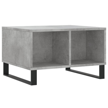 vidaXL Table basse gris béton 60x50x36,5 cm Bois d'ingénierie