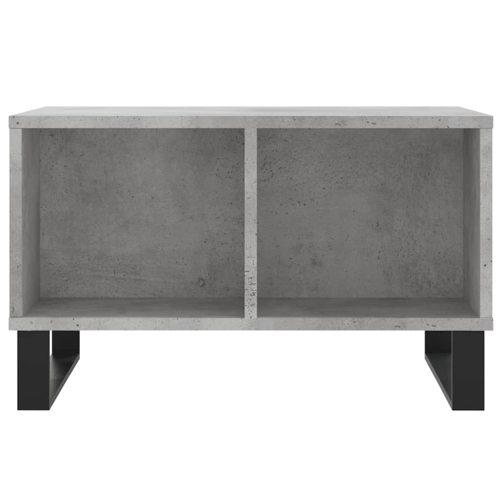 vidaXL Table basse gris béton 60x50x36,5 cm Bois d'ingénierie