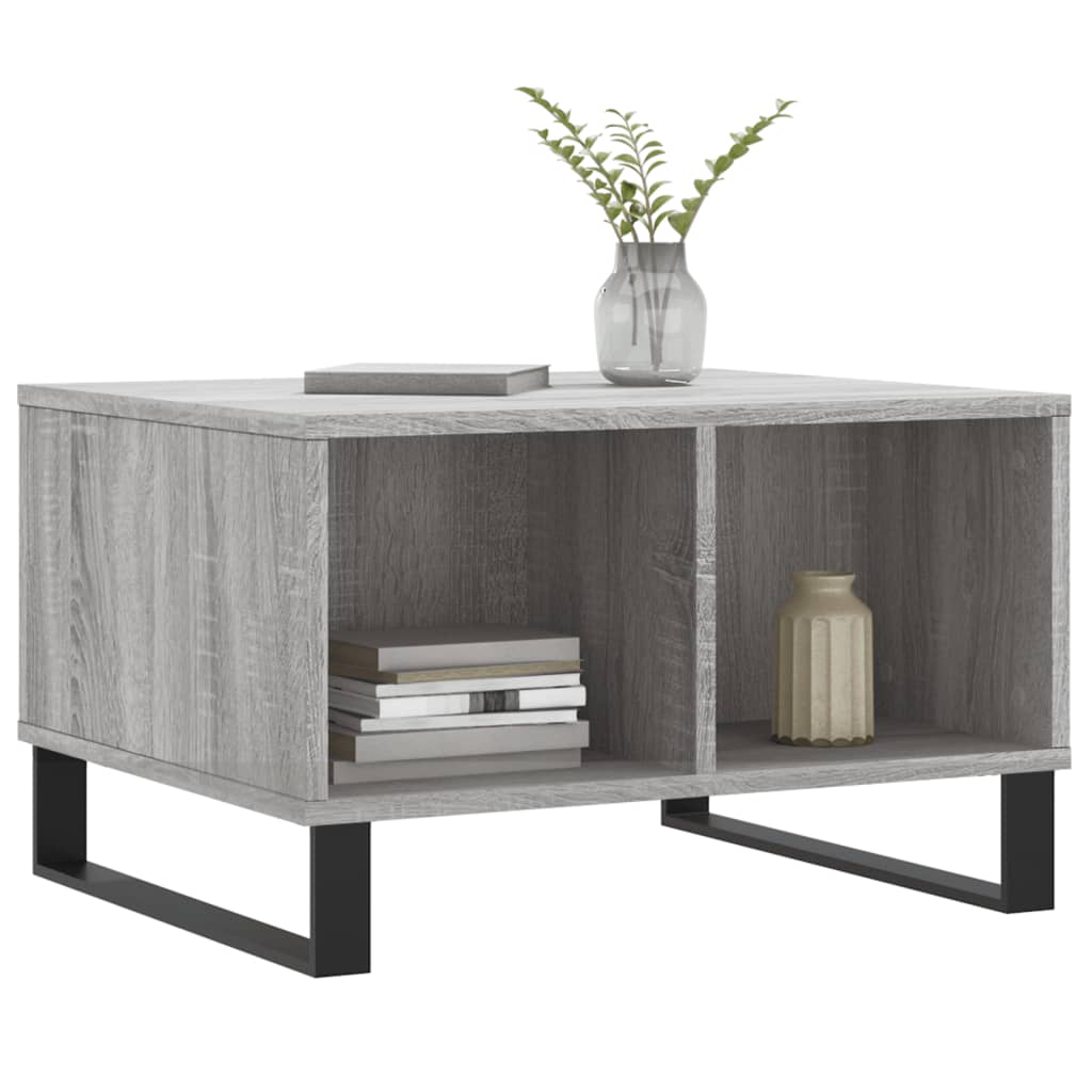 vidaXL Table basse gris Sonoma 60x50x36,5 cm Aggloméré