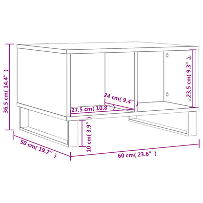 vidaXL Table basse gris Sonoma 60x50x36,5 cm Aggloméré