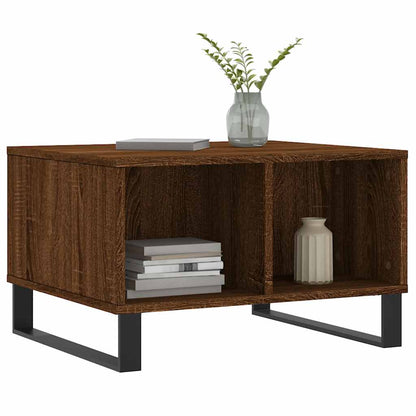 vidaXL Table basse marron aspect chêne 60x50x36,5 cm Bois d'ingénierie